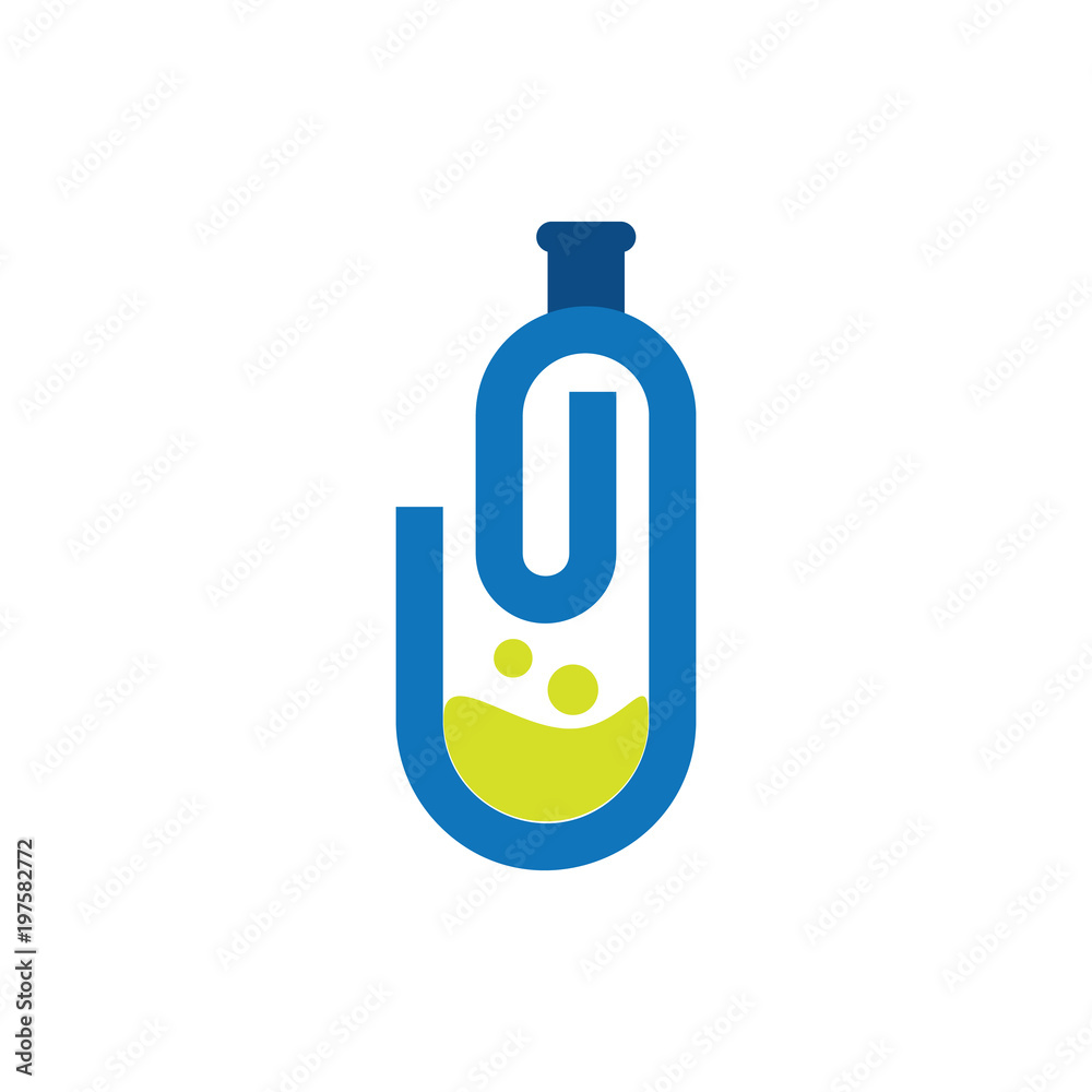 Fototapeta premium Lab Clip Logo Icon Design