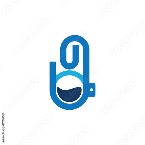 Laundry Clip Logo Icon Design