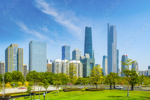 Skyline of urban architectural landscape in Guangzhou © 昊 周
