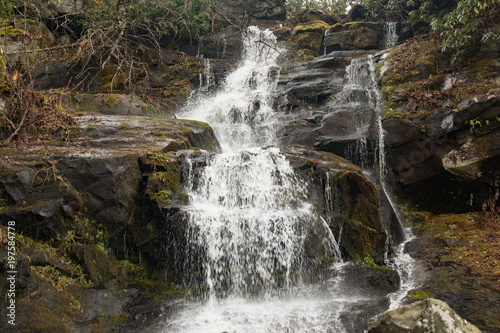 Hen Wallow Falls in Great Smoky Mountains National Park  Tennessee