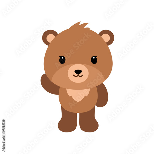 Cute cartoon bear backgrounds. Flat design. Vector Illustration.