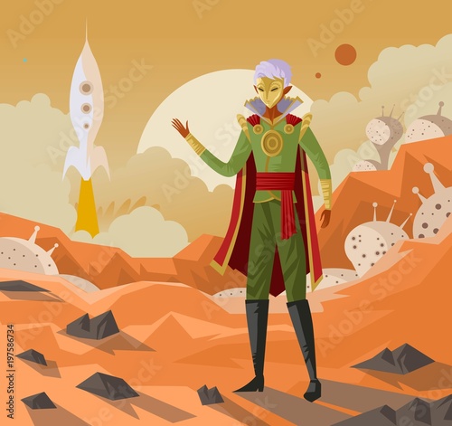 masked retro martian