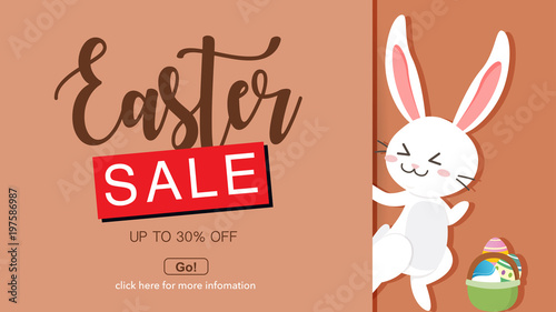 Easter sale banner background template