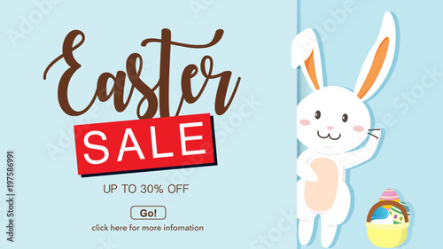 Easter sale banner background template