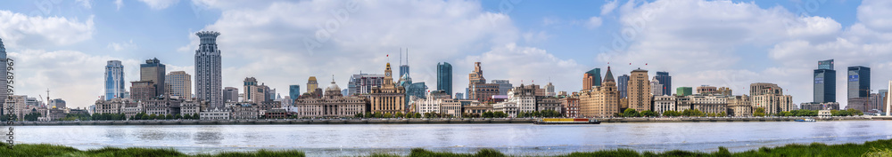 Panoramic view of the Bund, Shanghai