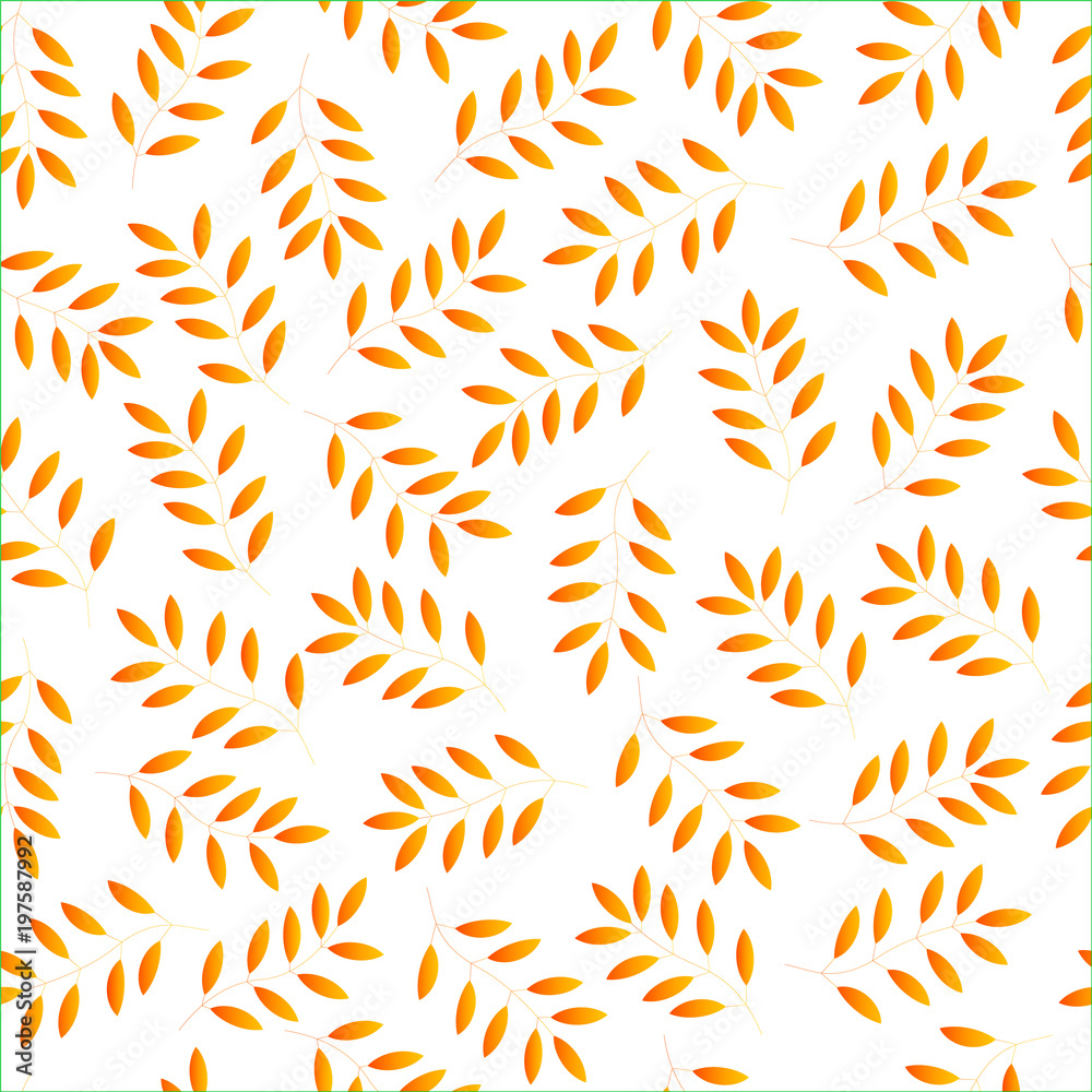 Summer leaves on background seamless pattern. Vector background. Summer leaves on background seamless pattern. Vector background.