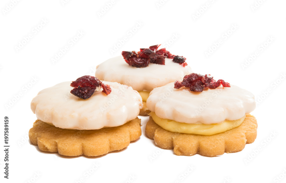 Christmas cookies sandwiches isolated