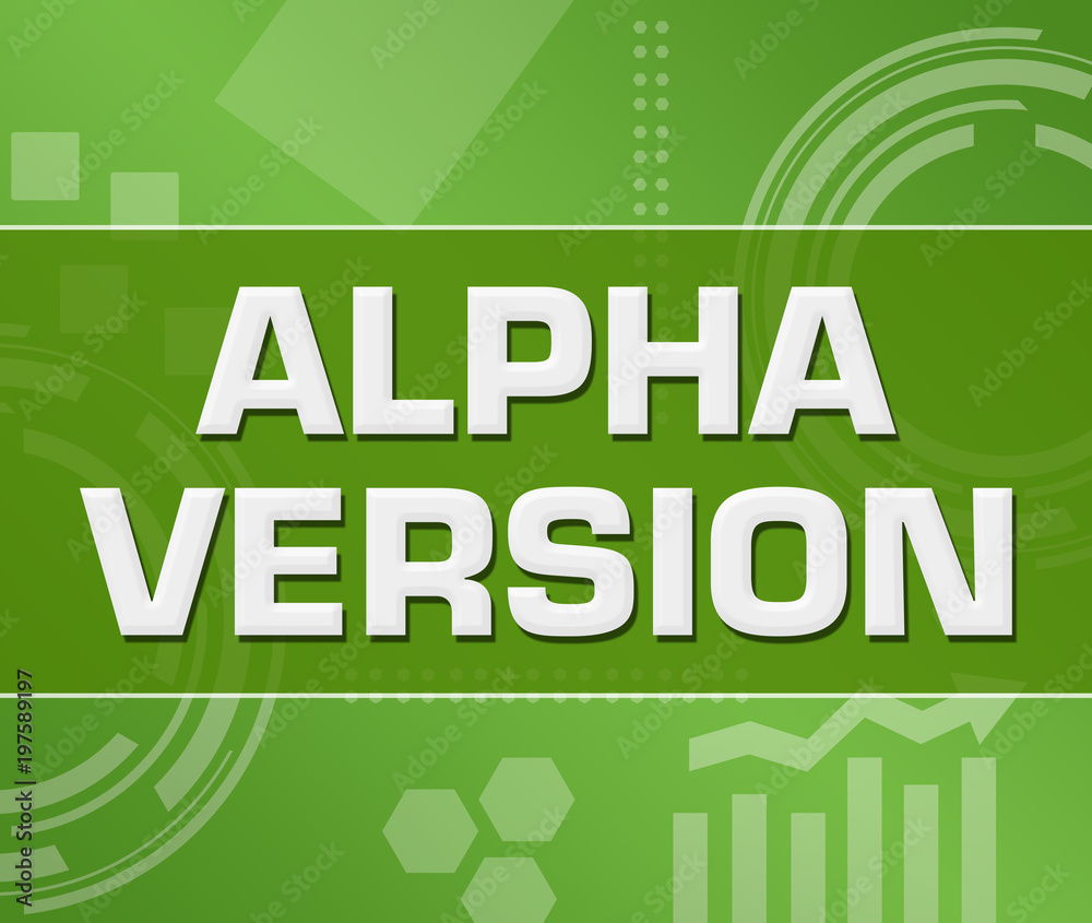 Fototapeta premium Alpha Version Green Technology Background Square