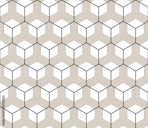 Vector seamless geometric pattern. Classic Chinese ancient fully editable ornament