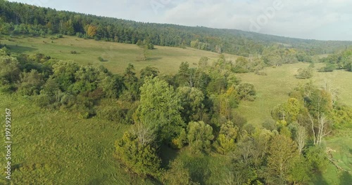 Wallpaper Mural Aerial shot of the meadows and pasture, autumn, 4k Torontodigital.ca