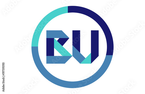 Free Download BU Global Blue Ribbon letter Logo - GFXLoad