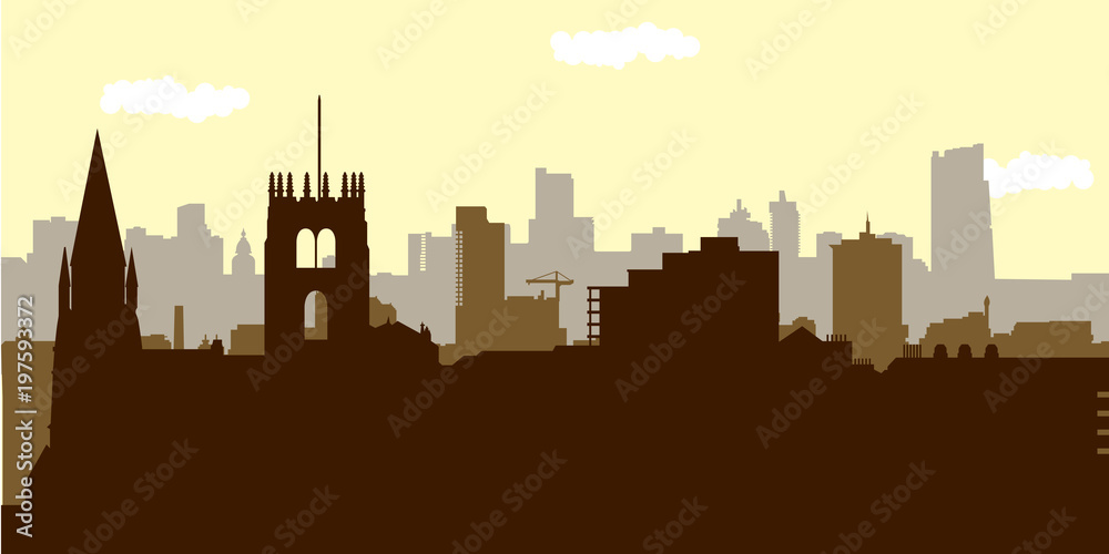 Morning City Skyline Vector