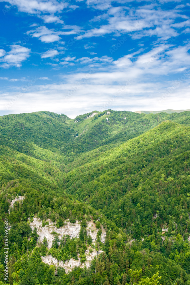 Mountain landscape in spring-time, the national park Velka Fatra, Slovakia, Europe.