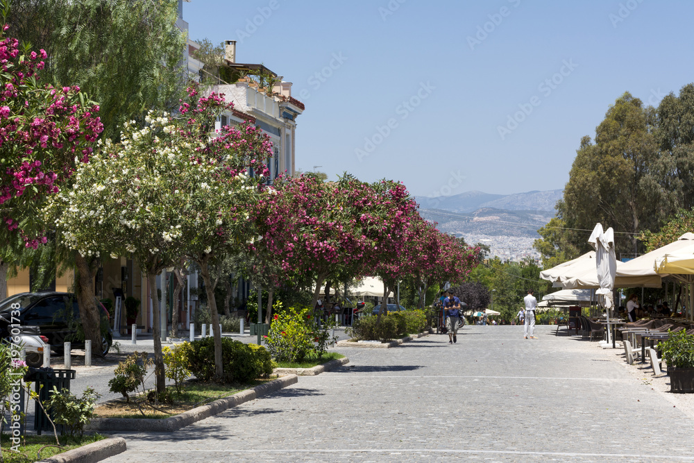 street of the Apostle Paul in Athens, view Athens, city landscape street of the Apostle Paul in Athens, view Athens, city landscape