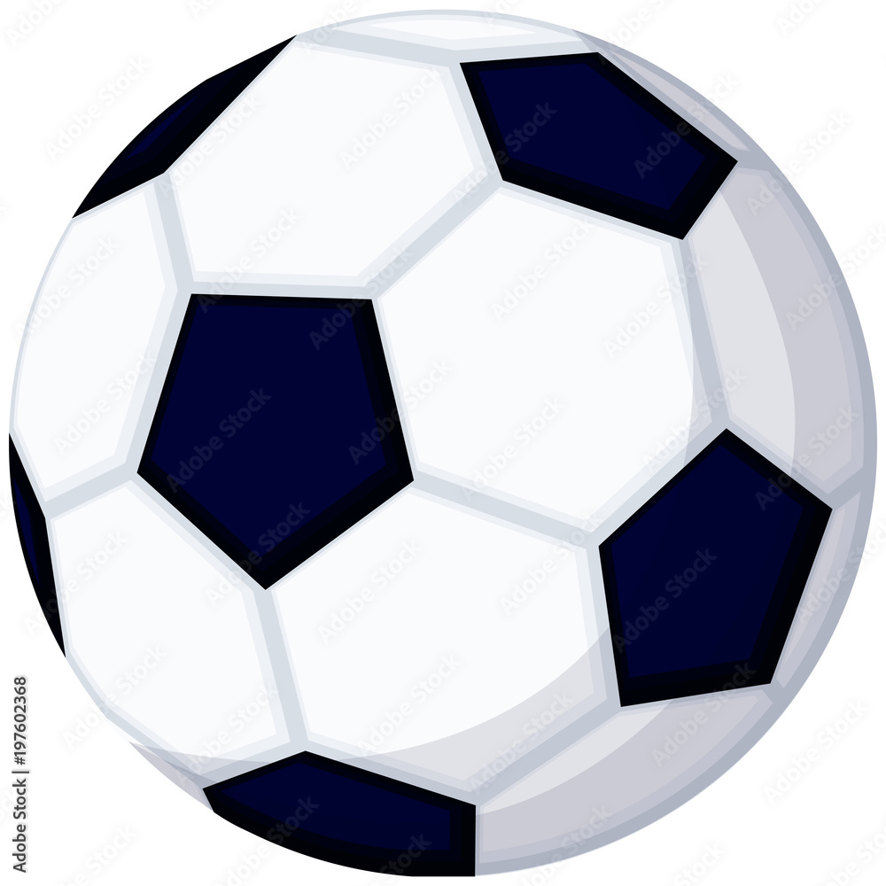 Cartoon soccer football ball icon. Cartoon soccer football ball icon.