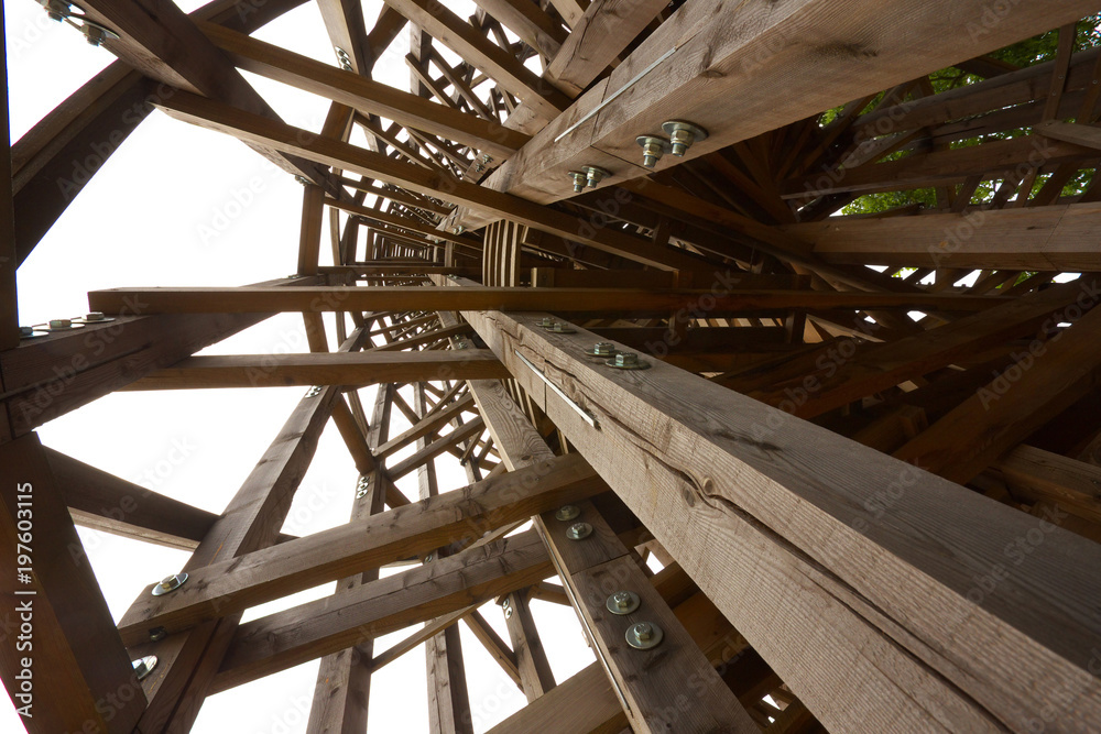 Wood construction, view up Wood construction, view up