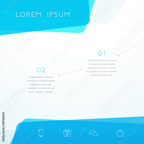 Abstract Vector Blue Shape Page Layout