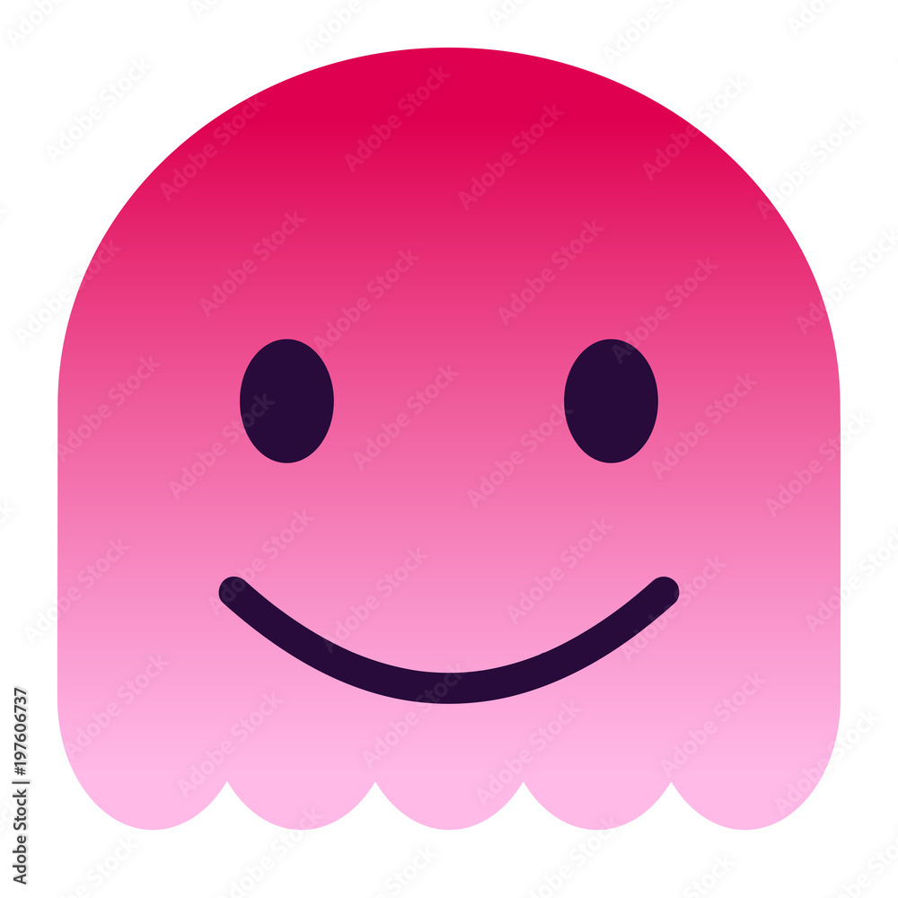 Obraz premium freuendes Emoticon - pinker Geist