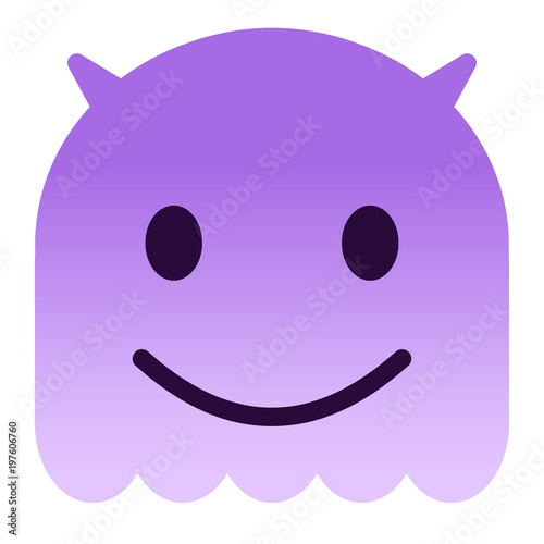 violetter Teufel Emoticon - pinker Geist
