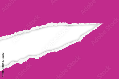 Papier eingerissen magenta