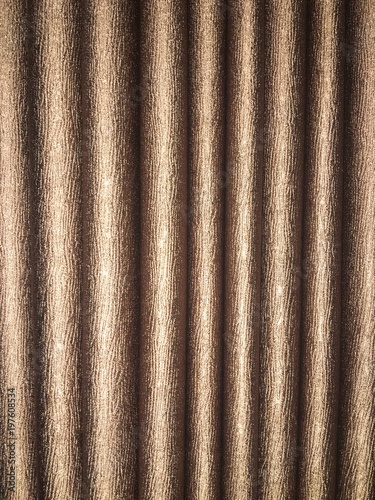 Brown curtain texture and background with wrinkle style.