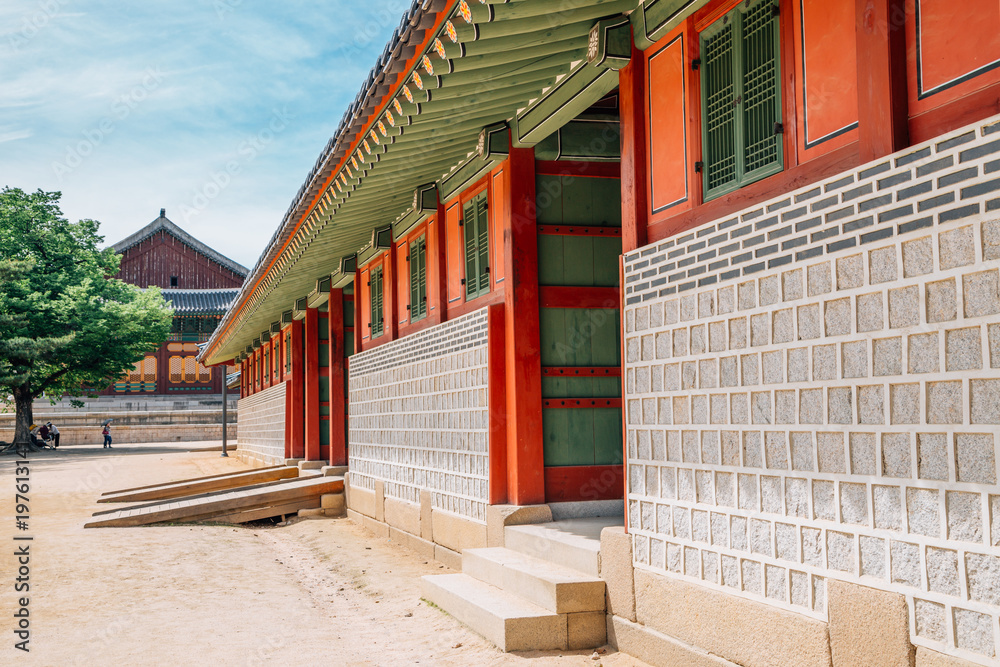 Deoksugung palace, Korean traditional architecture in Seoul, Korea