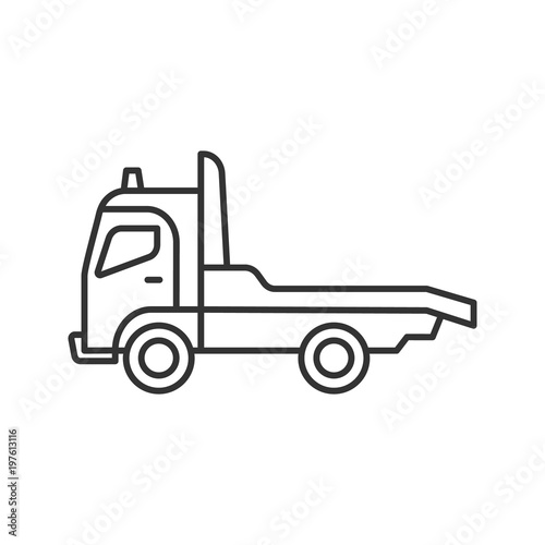 Tow truck linear icon