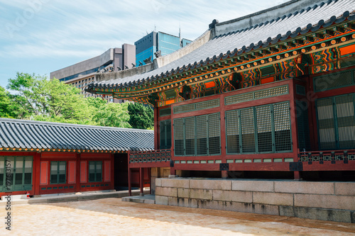 Deoksugung palace  Korean traditional architecture in Seoul  Korea