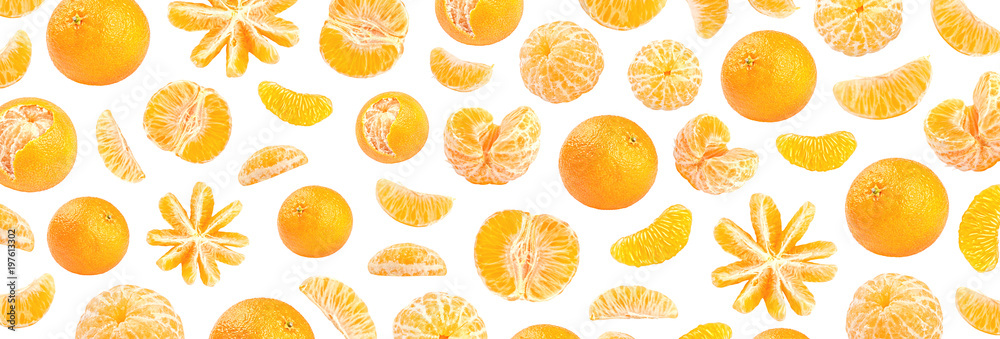 Fresh orange mandarin photographic pattern Fresh orange mandarin photographic pattern