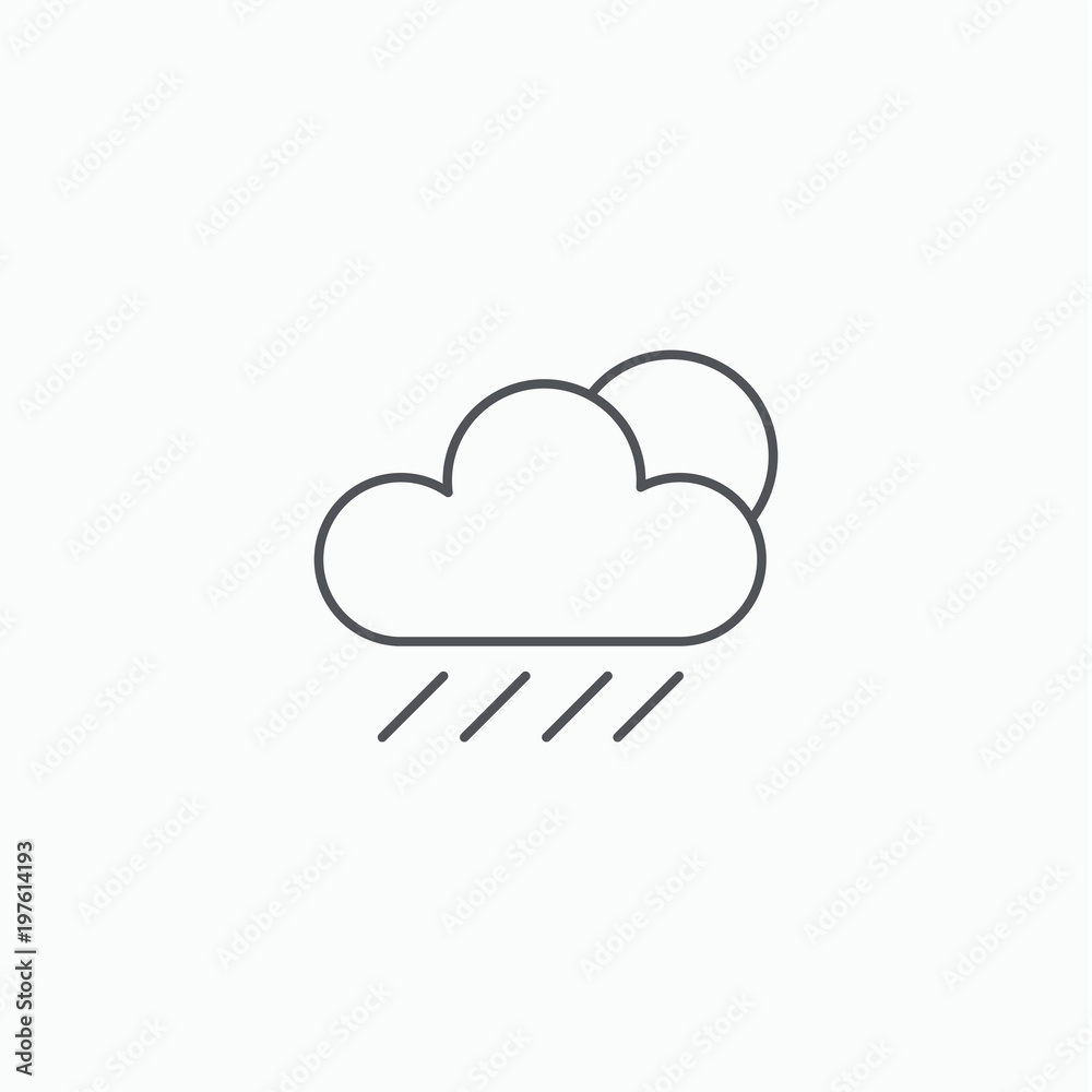 Cloudy rain vector icon Cloudy rain vector icon