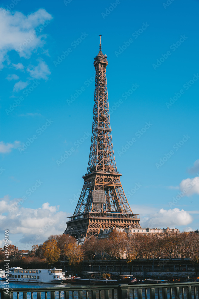 Fototapeta premium view on Eiffel Tower in Paris, France