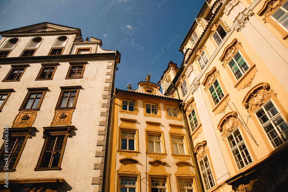 Fototapeta premium view of beautiful old buildings in Prague, Czech Republic