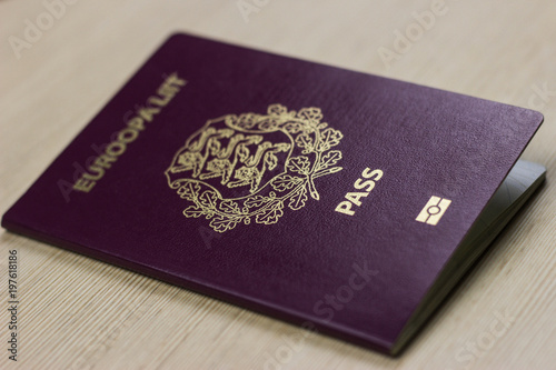 Estonian passport. European passport