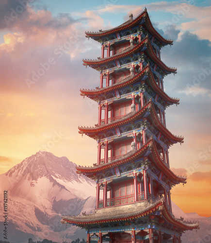 Obraz na plátně large pagoda of wild geese in Xi'an