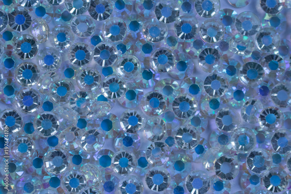 Blue rhinestones background texture Blue rhinestones background texture