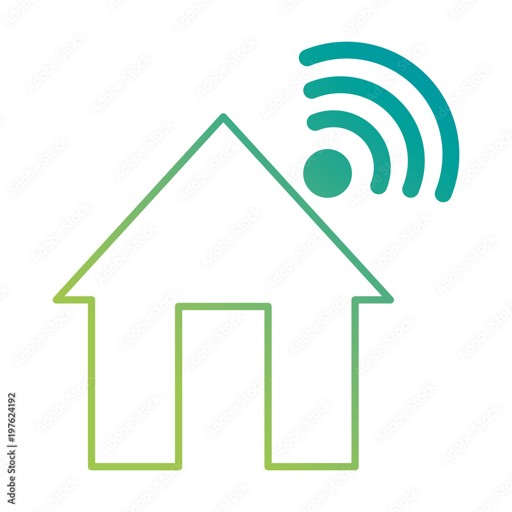 house with wifi signal icon vector illustration design house with wifi signal icon vector illustration design