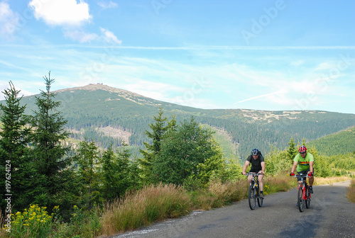 Cycling in the Giant Mountains, Krkonoski National Park, Czech Republic