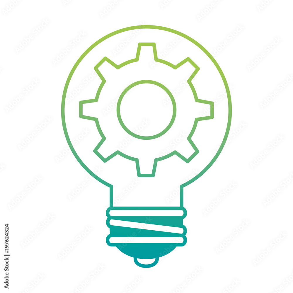 bulb energy with gear vector illustration design bulb energy with gear vector illustration design