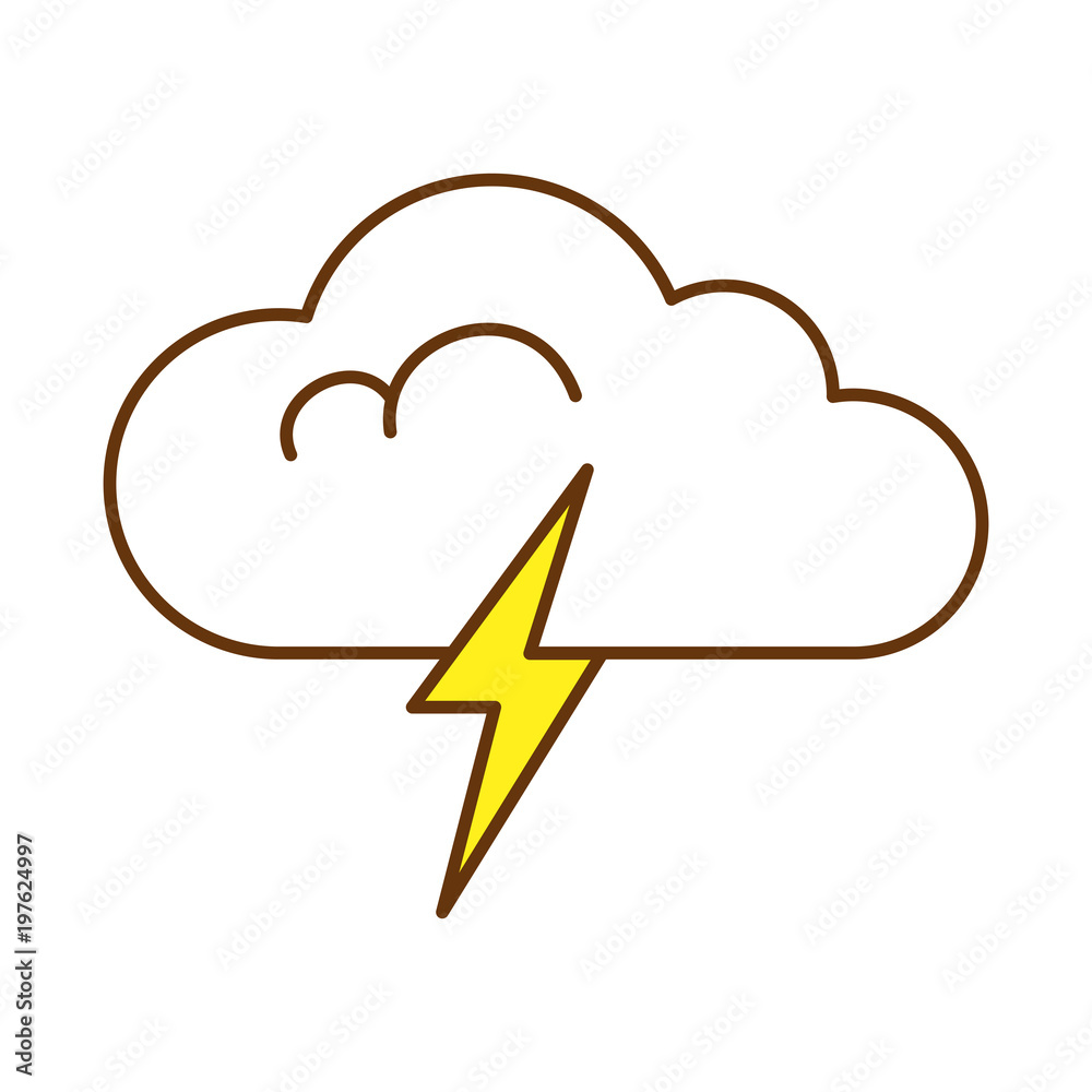 cloud weather with rays vector illustration design cloud weather with rays vector illustration design