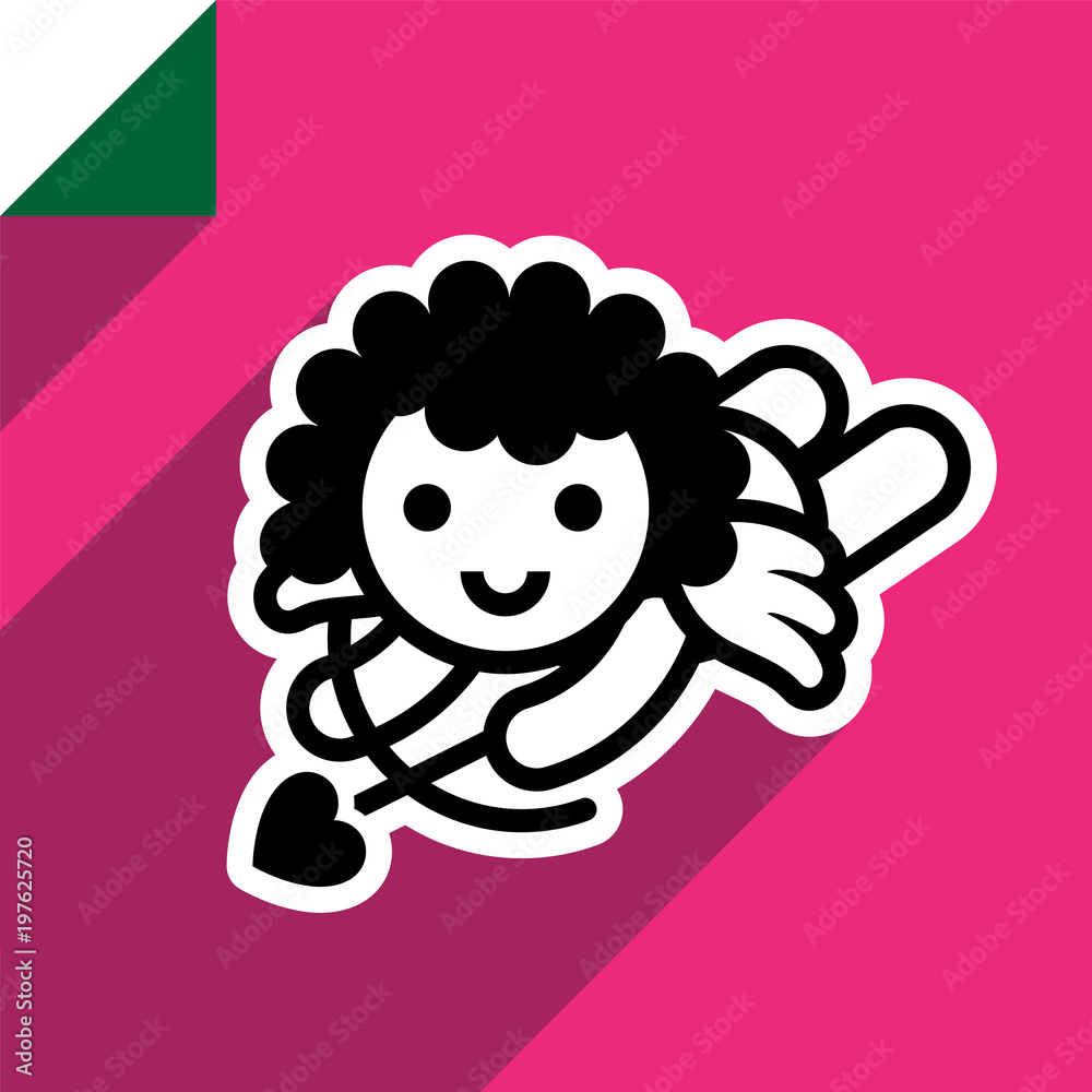 Obraz premium cupid color square