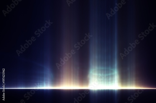 Abstract wallpaper – ghostly light rays against a black background.
