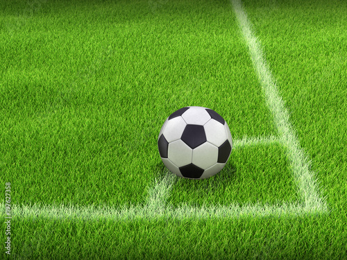Soccerball on grass