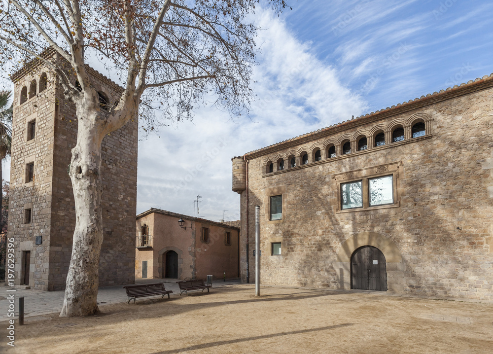Historic center of the city,ancient buildings, Hospitalet de Llobregat, province Barcelona, Catalonia.