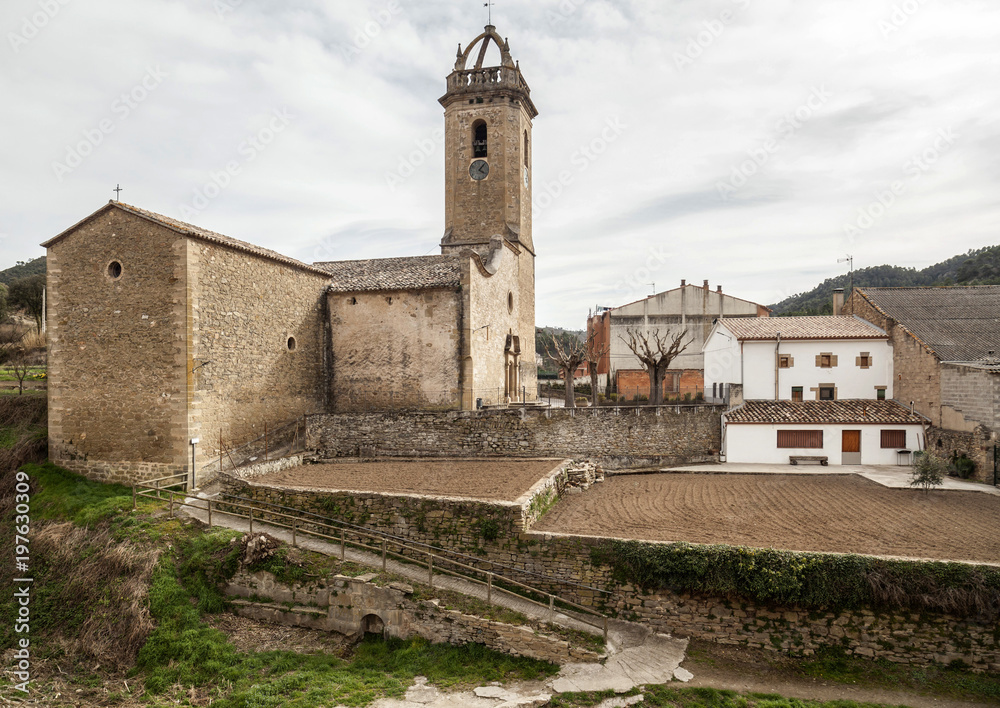 Village view of Monistrol de Calders, moianes region comarca, province Barcelona, Catalonia