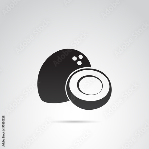 Coconut vector icon.