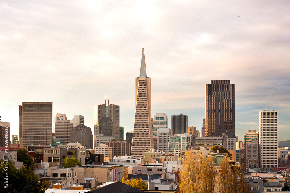 Fototapeta premium Skyline of Financial district, San Francisco, California, USA