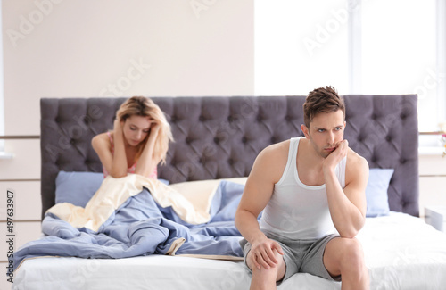 Young couple with relationship problem at home