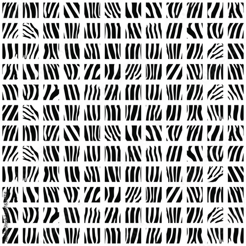 Zebra pattern. Black and white seamless background.