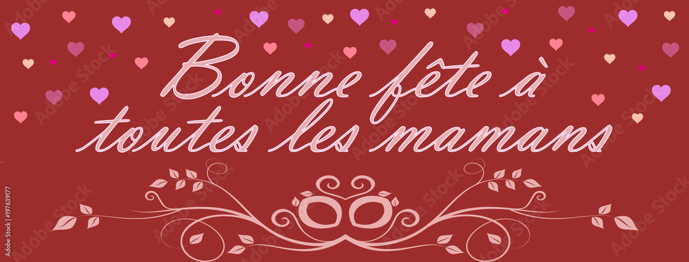 Bonne Fete A Toutes Les Mamans Stock Illustration Adobe Stock
