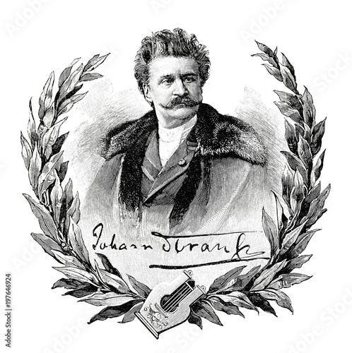 Konstfotografi Portrait von Johann Strauß, Komponist
